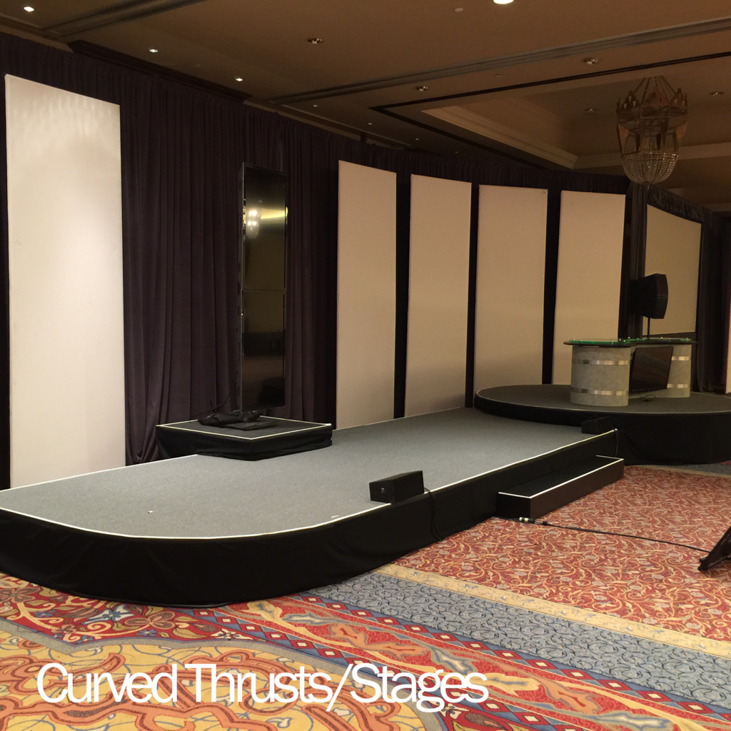 Custom Curved Stages, Thrusts, Wings